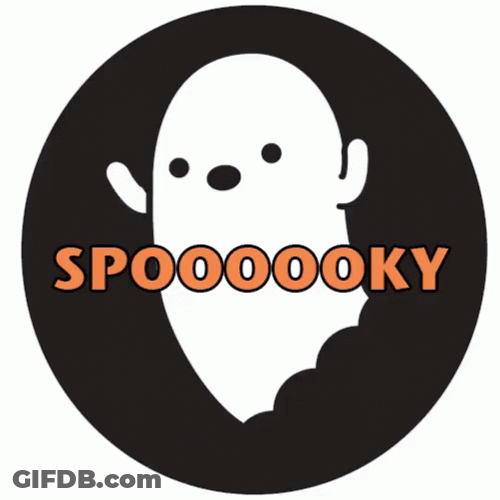 Spooky Floating Ghost Animation GIF