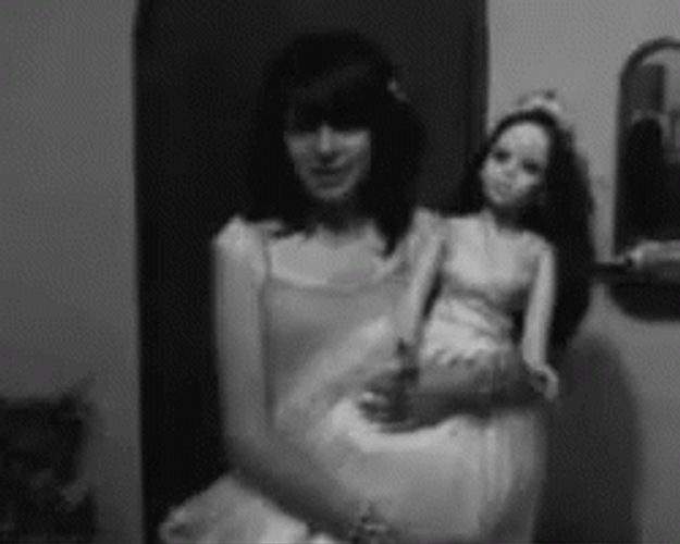 Spooky Friday Doll Turning Its Head GIF