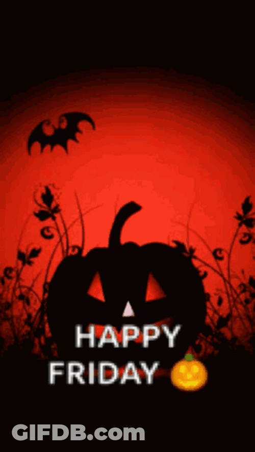 Spooky Friday Halloween Pumpkins With Different Faces GIF