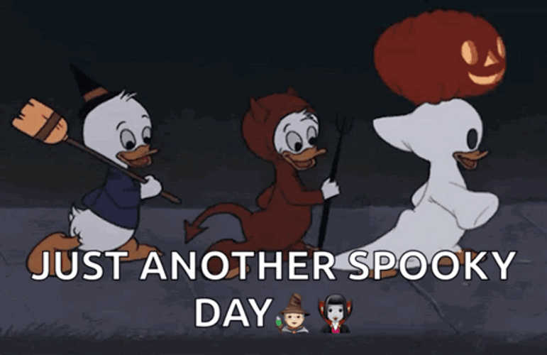 Spooky Friday Huey Dewey And Louie Halloween GIF