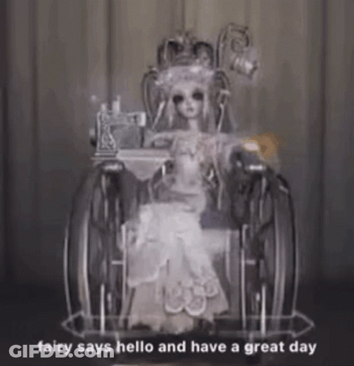 Spooky Friday Skeleton Fairy On Wheelchair GIF