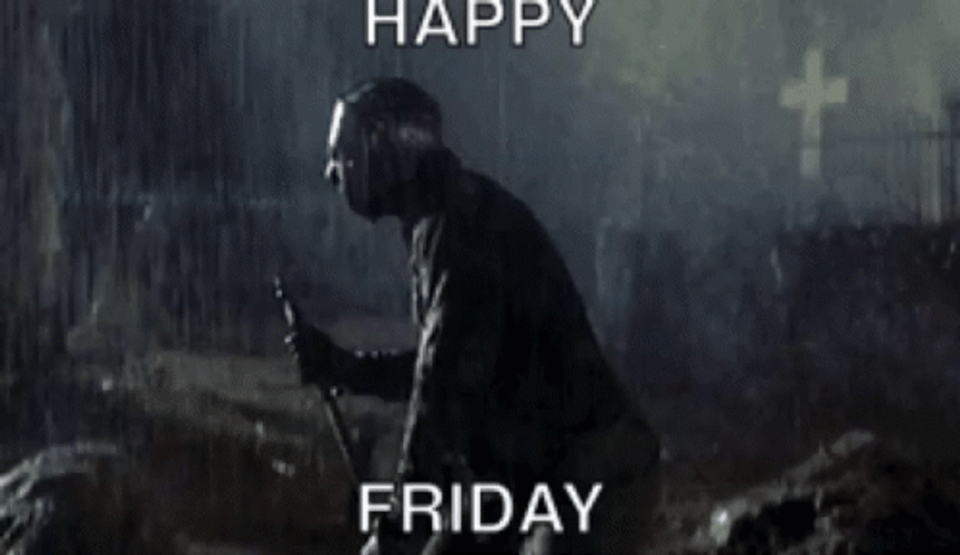 Spooky Friday The 13Th Jason Voorhees At Cemetery GIF