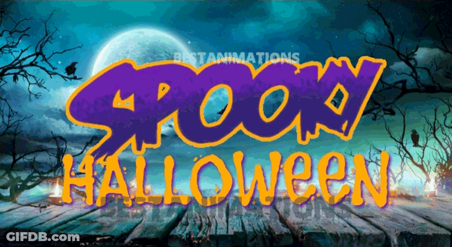 Spooky Funny Halloween Spider Ghost GIF