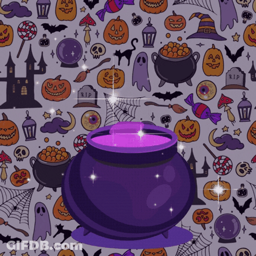 Spooky Month Poison Bee Halloween Stickers GIF