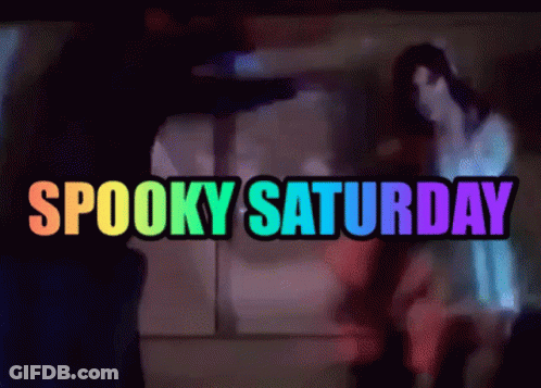 Spooky Saturday Advertisement Rainbow Background GIF
