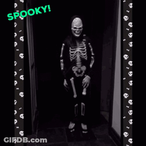 Spooky Scary Skeletons Costume Dancing GIF