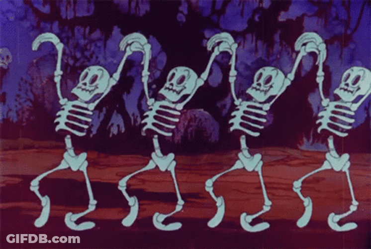 Spooky Scary Skeletons Dance GIF