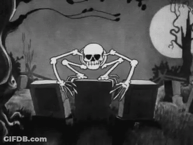 Spooky Scary Skeletons Inside Mouth GIF