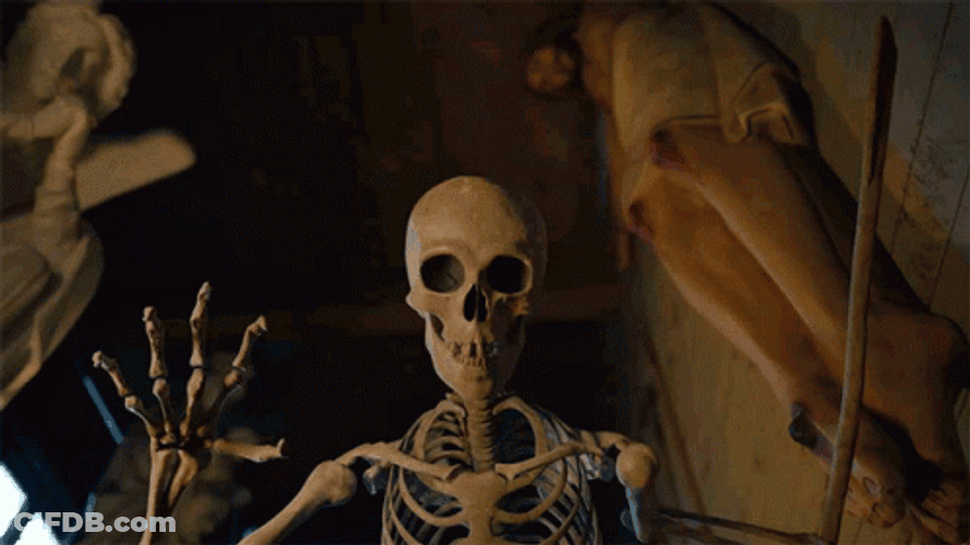Spooky Scary Skeletons With Scythe GIF