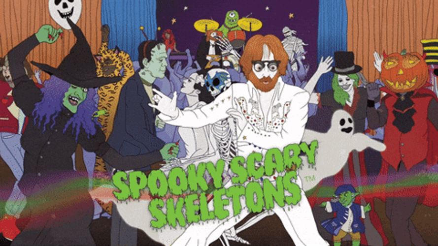 Spooky Season Andrew Gold’s Spooky Scary Skeleton Party GIF