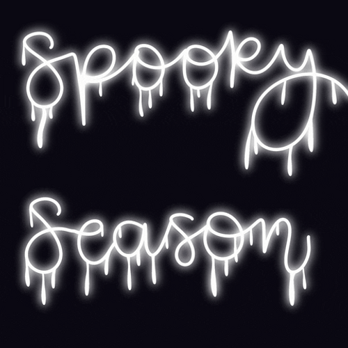 Spooky Season Blinking Text In Creepy Style GIF