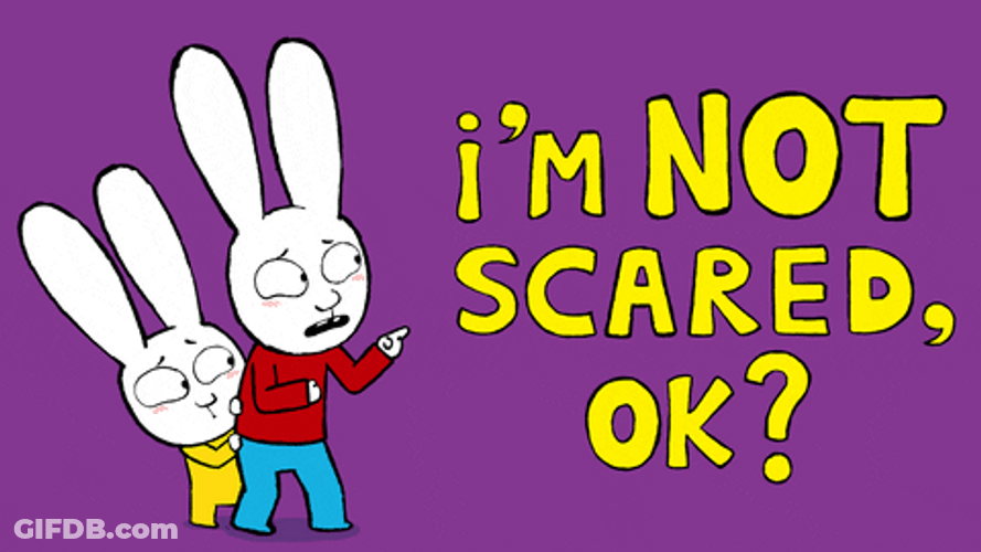 Spooky Season Bunny I'm Not Scared, Ok? GIF
