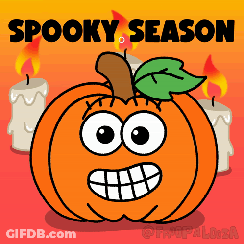 Spooky Season Cartoon Pumpkin GIF