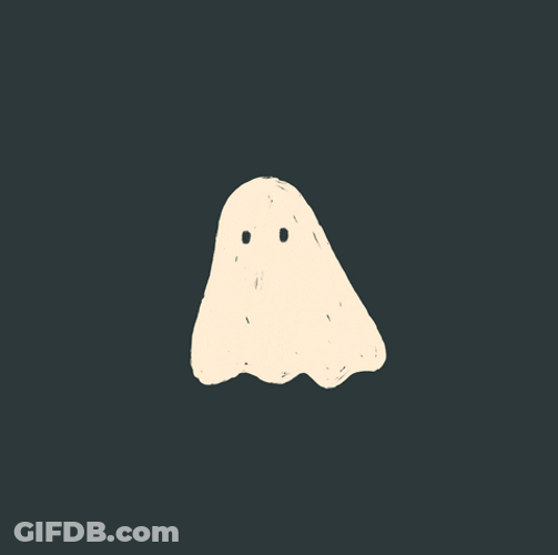 Spooky Season Cute But Lonely Ghost GIF