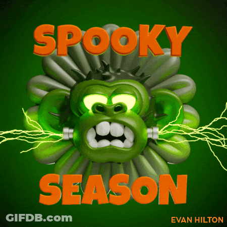 Spooky Season Green Monster GIF