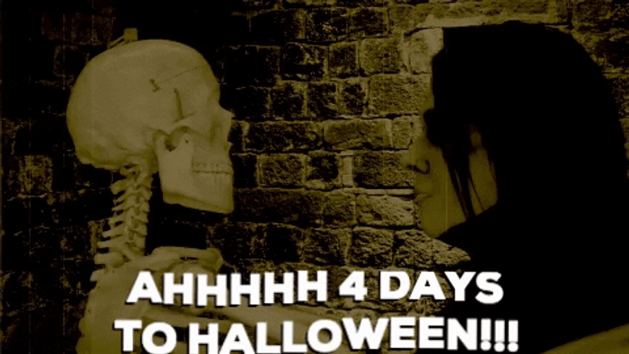Spooky Wednesday Skeleton GIF