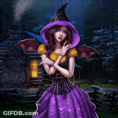 Spooky Wednesday Witch GIF