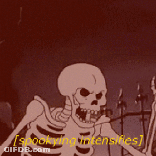 Spookying Intensifies Spooky Skeleton GIF