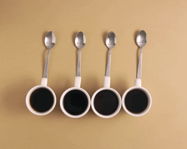 Spoon And Mugs As Newton Pendulum GIF