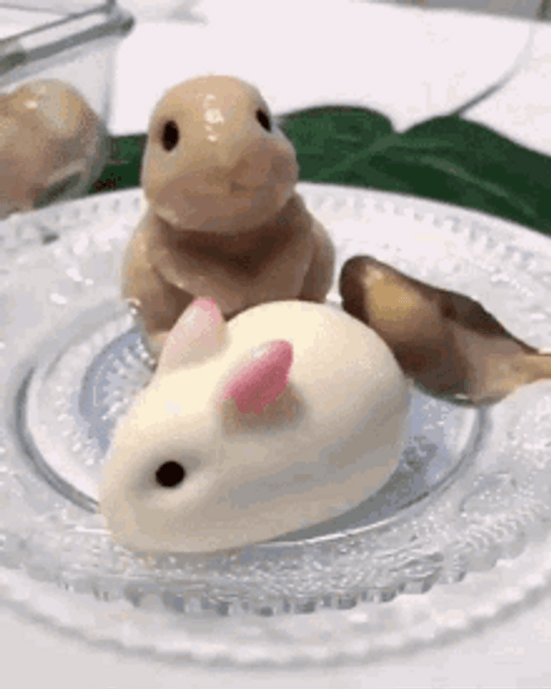 Spoon Spanking Mochi Bunny GIF