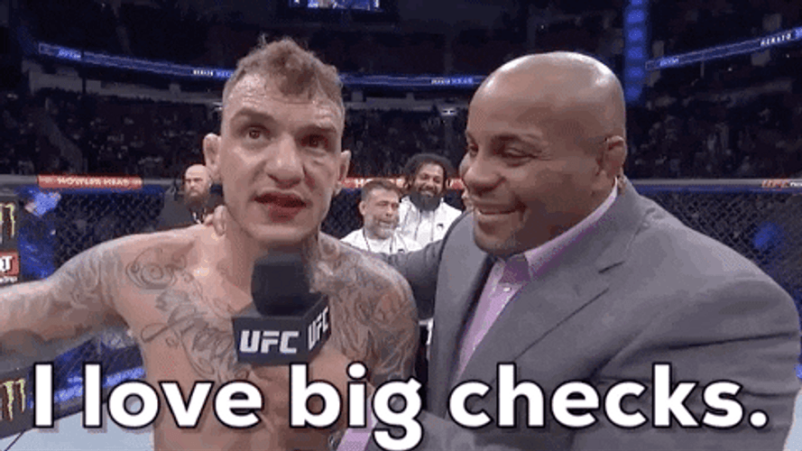 Sports Caption UFC Love Big Checks GIF
