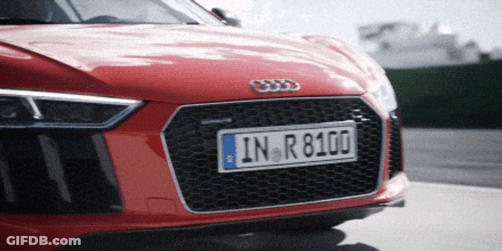 Sports Car 2017 Audi R8 GIF