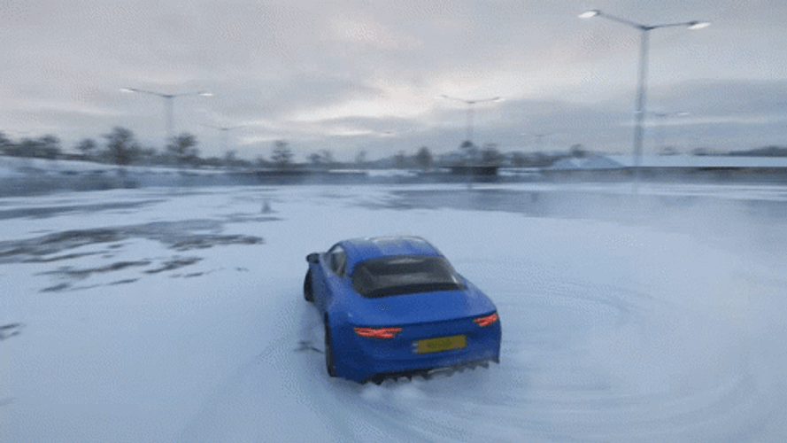 Sports Car Forza Horizon 4 Blue Alpine A110 GIF