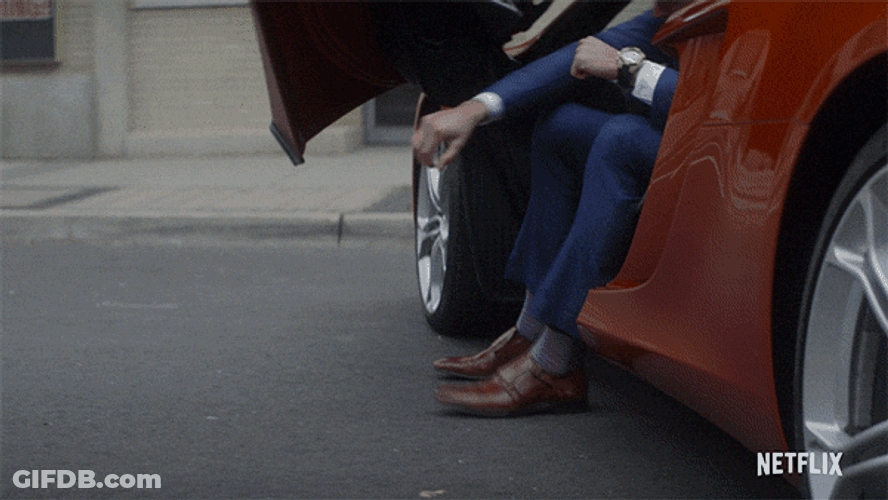 Sports Car With The Man In Toronto GIF