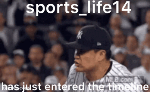Sports Life 14 Has Just Entered The Timeline With A Picture Of A Baseball Player GIF