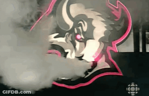 Sports Team Logo With Smoke GIF