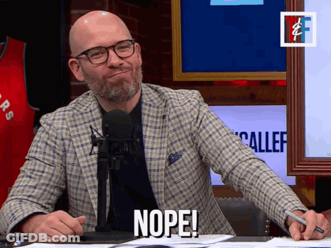 Sportscaster Tim Micallef Nope Shaking My Head GIF