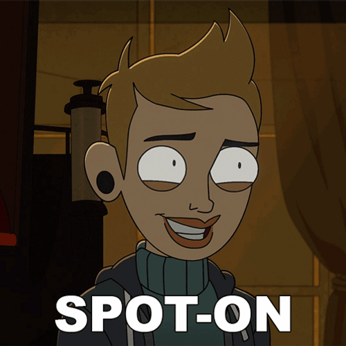 Spot On Pleased Animated Lady GIF