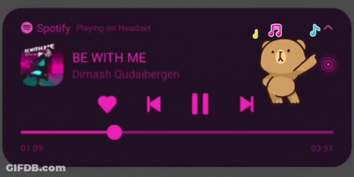 Spotify Playing On Headset Be With Me Dimash Qudabergen GIF