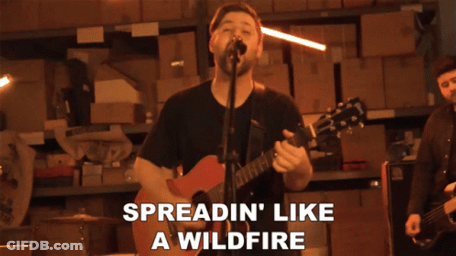 Spreading Like Wildfire Song Lyrics Cory Wells GIF