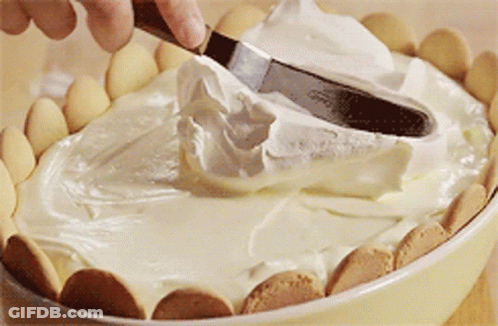 Spreading Whipped Cream On Cake GIF