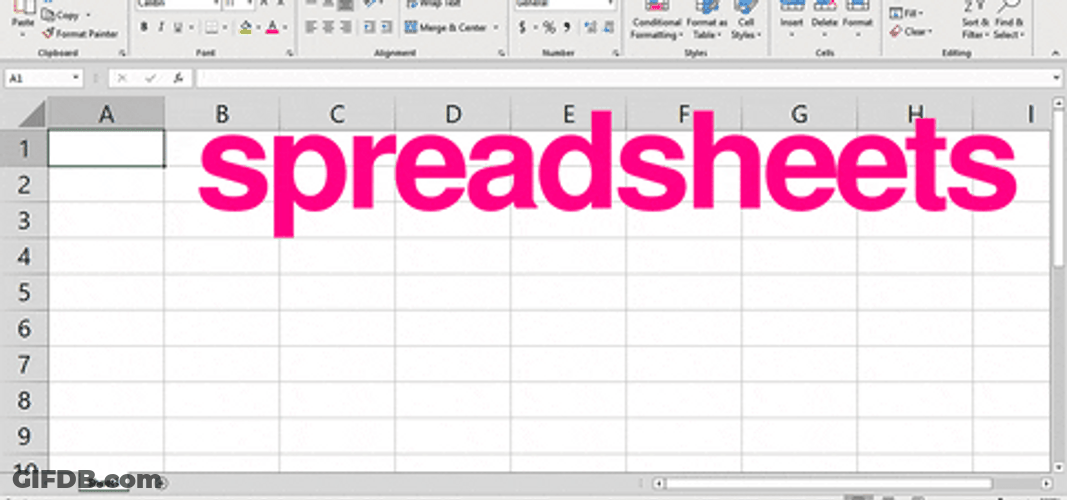Spreadsheet All Day And Night Word GIF