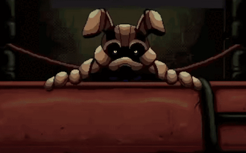 Spring Bonnie With Creepy Face Jumpscare GIF