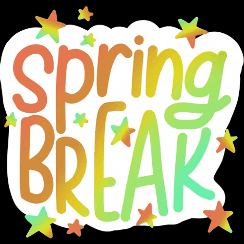 Spring Break Animated Stars Graphic Design GIF