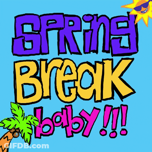 Spring Break Baby Colorful Mobile Art GIF