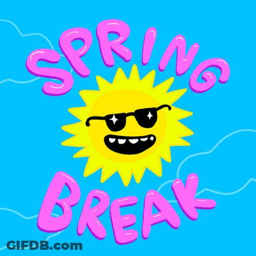 Spring Break Cool Sun Wearing Shades GIF