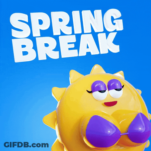 Spring Break Cute Sun Emoji GIF