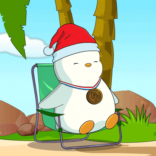 Spring Break Pudgy Penguin Relaxing GIF