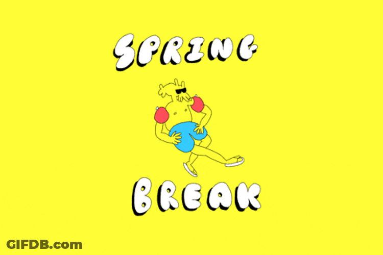 Spring Break Yellow Creature Passing By Loop GIF