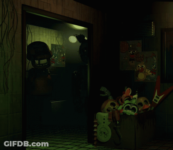Springtrap Bonnie Peeking From Wall GIF
