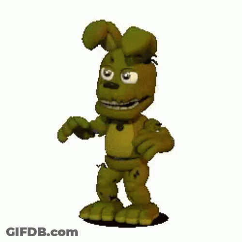 Springtrap Cartoon Moving Pixel Art GIF