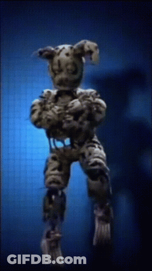 Springtrap FNAF Antagonist Hopping Dance GIF