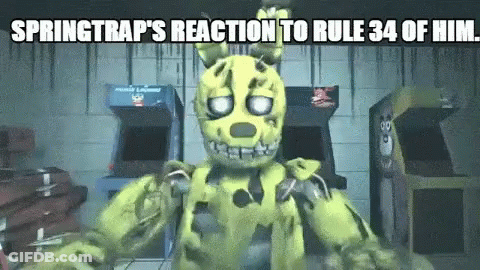 Springtrap Reacting To Rule 34 In Arcade GIF
