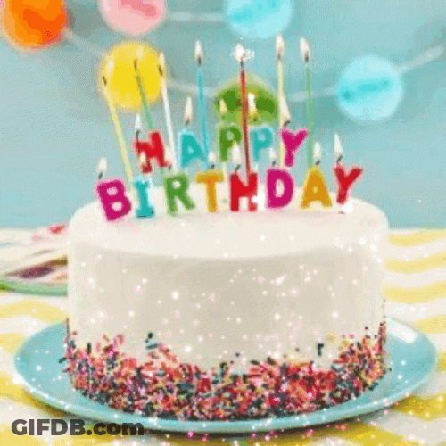 Sprinkled Cake Happy Birthday GIF