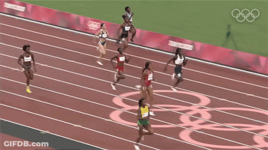 Sprinting Track And Field Race Olympics GIF