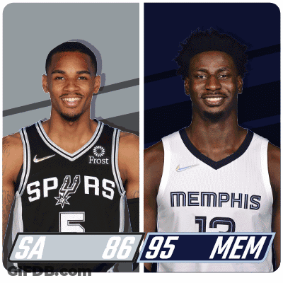 Spurs 86 Grizzlies 95 Third Fourth Break GIF